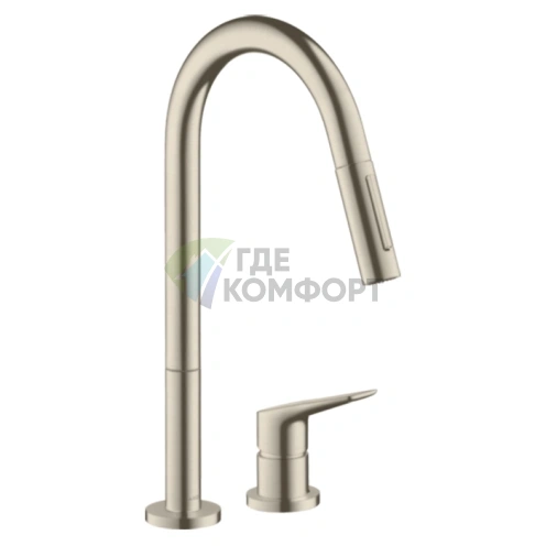Смеситель для кухни AX Citterio M: шлифованный никель (34822820) - фото 1