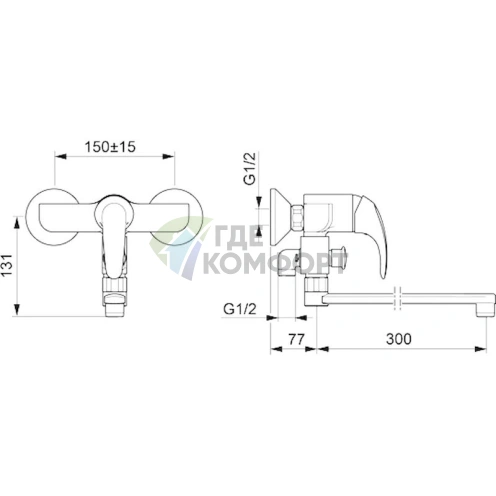 Смеситель Oras Polara 1446Y — универсальный для кухни и ванной - фото 2