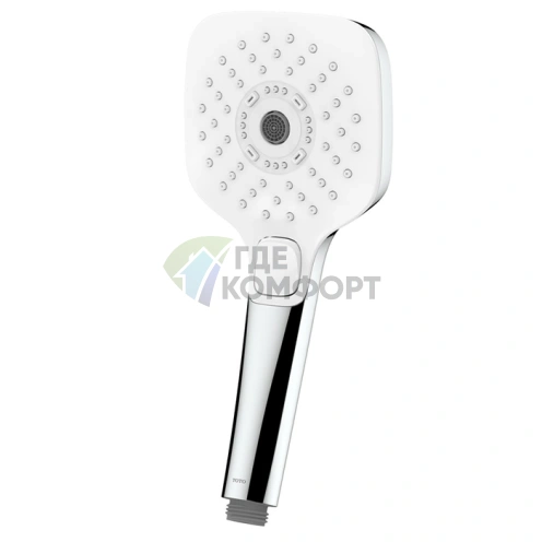 Ручной душ TOTO SHOWERS с 3 режимами: Comfort Wave, Active Wave, Warm Spa (хром, 110x75x248 мм) (TBW02015E1A) - фото 1