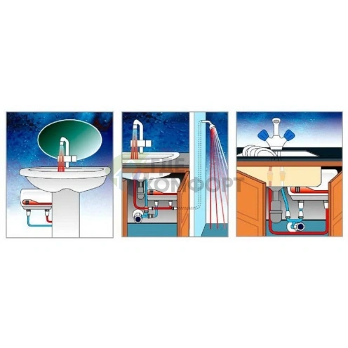 Водонагреватель на душ и кухню Atmor Basic 5000 универсальный (Душ + кран) фото 3