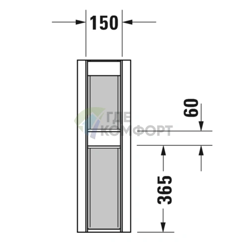 Белый пьедестал DURAVIT Happy D2 для раковин 231660-231680 (858270000) - фото 2