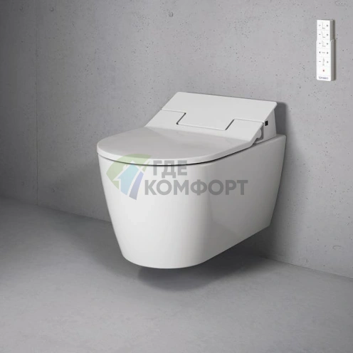 Унитаз подвесной Duravit ME by Starck 222859 с крышкой биде - фото 5
