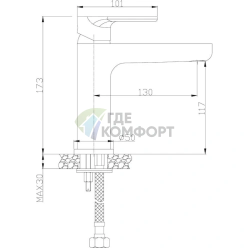 Смеситель для раковины Rossinka RS33-13: стиль и надежность в каждой детали - фото 2