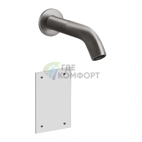 Электронный настенный смеситель GESSI 316 TRAME для раковины, излив 200 мм, цвет Steel Brushed (54315#239) - фото 1