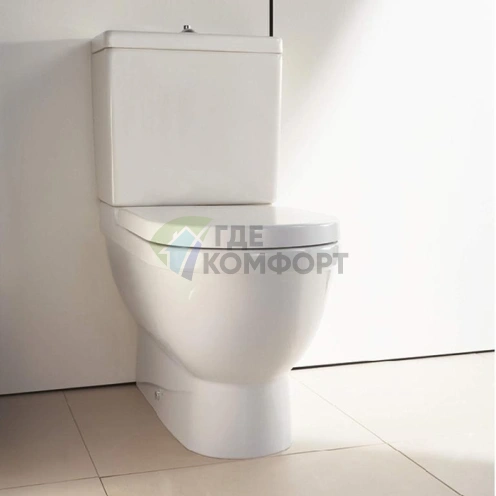 Унитаз-компакт подвесной Duravit Starck 3: Элегантный дизайн и компактность (126090000) - фото 4