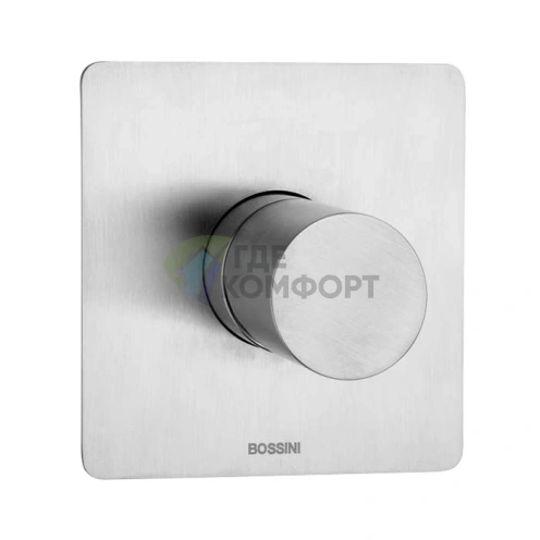 Смеситель для душа Bossini Inox настенный с круглой ручкой, глянцевая сталь (INZ047.030) - фото 1