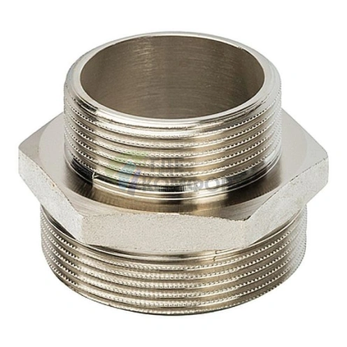 Ниппель STOUT НН переходной 2 x 1 1/2 никелированный - фото 1