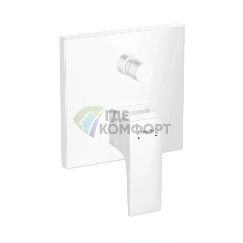 Смеситель для ванны Hansgrohe Metropol с переключателем, матовый белый (32545700) - фото 1