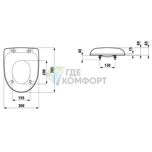 Детское сиденье для унитаза LAUFEN Florakids: бело-красное с системой мягкого закрывания (8.9103.1.062.000.1) - фото 2