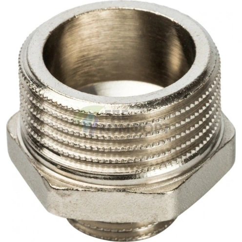 Ниппель STOUT НН переходной 1 x 1/2 никелированный фото 3