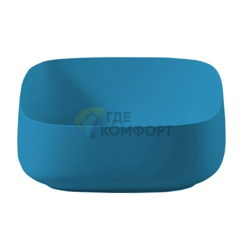 Раковина настольная Artceram Quadro COGNAC 46x41 см без отверстия, цвет Avio (COL007 38 00) - фото 1