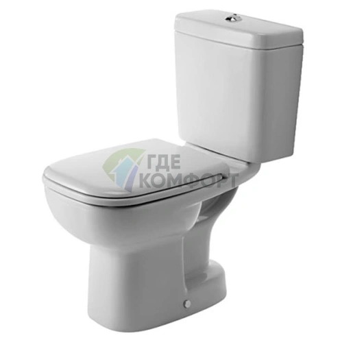 Унитаз-моноблок Duravit D-Code с отдельно устанавливаемым бачком, слив в пол, белый (21110100002) - фото 1