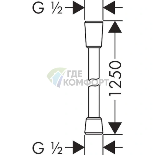Напольный смеситель для ванной Hansgrohe Metropol 32532000 - фото 7