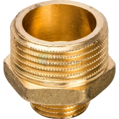 Ниппель STOUT НН переходной 1 х 1/2 латунный - фото 3