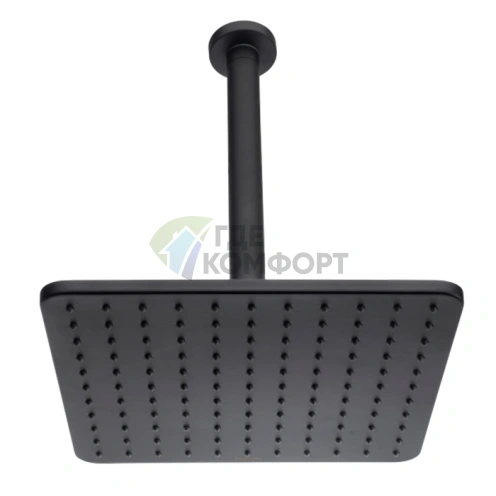 Верхний душ BOSSINI COSMO 280×280 мм с потолочным держателем 300 мм — черный матовый (H30598G.073) - фото 1