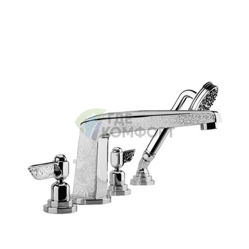Смеситель для ванны Nicolazzi Liberty с ручным душем, накладной монтаж, хром (1004CR16) - фото 1