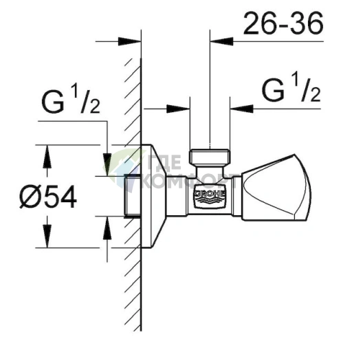 Шаровой вентиль Grohe 22940000: латунный, надежный - фото 3