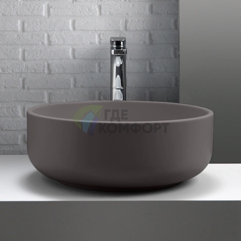 Накладная раковина Kerasan Ciotola C2 (D46xH17 см, цвет Ferro matt) (430289 Ferro matt *0) - фото 1