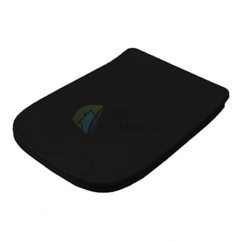 Сиденье для унитаза Artceram A16 с микролифтом: черный глянец и хромированные шарниры (ASA001 03 71 nero/cr) - фото 1