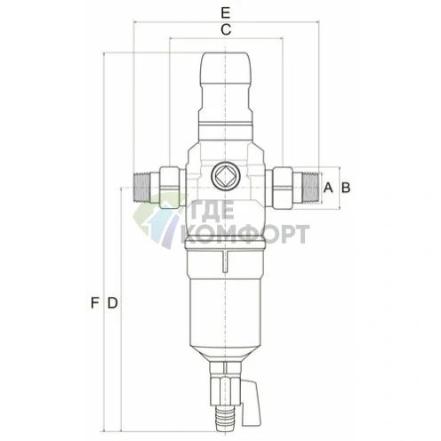 Фильтр промывной BWT Protector mini HWS 1/2