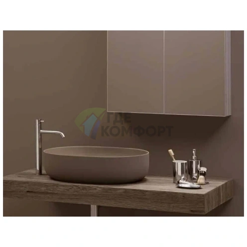 Накладная раковина Kerasan Nolita 60x40 см коричневый орех без отверстия под смеситель (534381) - фото 3