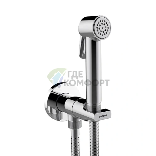 Гигиенический комплект Bossini Paloma Brass с монокомандным смесителем и армированным шлангом (E34007B.030) - фото 1