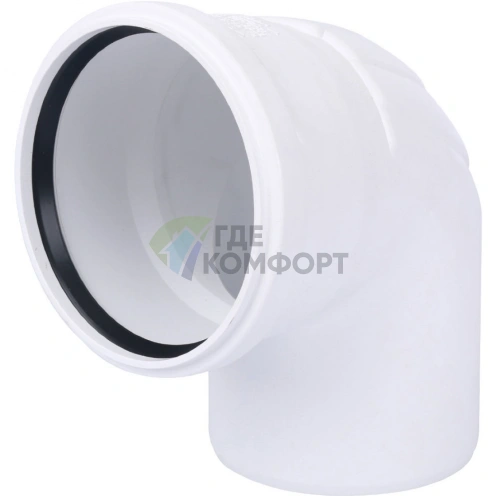 Отвод канализационный Raupiano Plus 110х87° REHAU (РЕХАУ - 11234641001) - фото 1