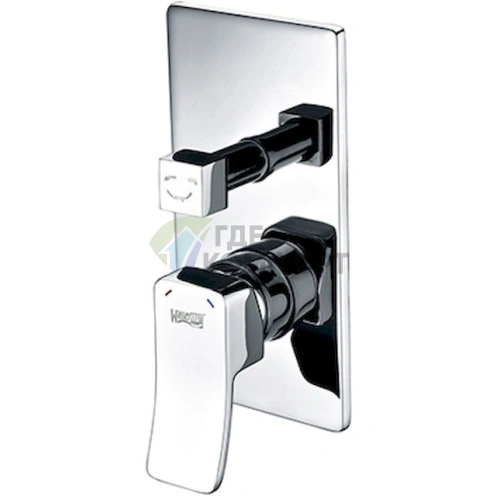 Смеситель для ванны и душа Wasserkraft Aller 10641 со встроенным механизмом - фото 1