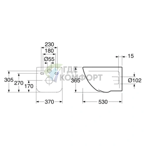 Подвесной унитаз Gustavsberg ARTic 4330 с системой микролифт - фото 6