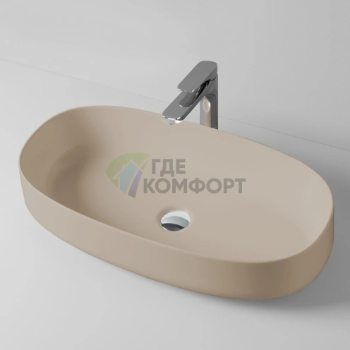 Накладная раковина Artceram Cognac 68×35×15 см без отверстия, цвет Matera (COL005 41 00) - фото 1