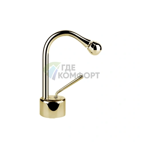 Смеситель для биде Gessi Goccia, 1 отверстие, цвет Gold CCP (уточните угол поворота носика) (33807#080) - фото 1