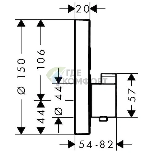 Термостат Hansgrohe ShowerSelect S 15743000 для ванны с душем: комфортная температура всегда - фото 2