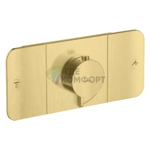 Термостатический смеситель AX One для душа – 2 источника, 1 доп. потребитель, шлифованная медь (45712950) - фото 1