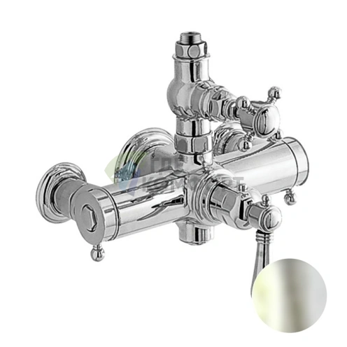 Термостатический смеситель Nicolazzi с верхним выводом 3/4, цвет никель блестящий (4917NL70) - фото 1