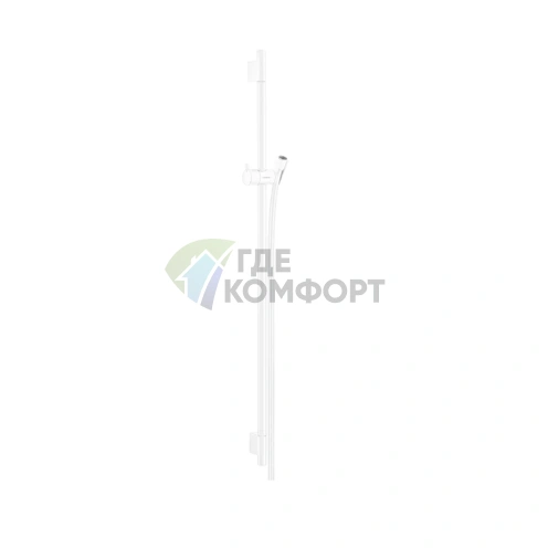 Душевая штанга HG UnicaS Puro 90 см, белый матовый (28631700) - фото 1