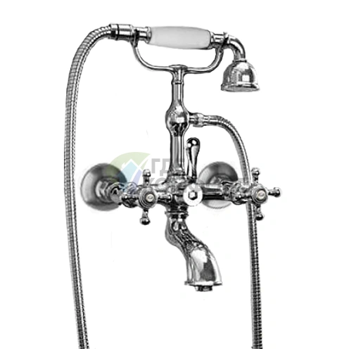 Смеситель для ванны Kerasan Retro с душем, хром (739490 cr) - фото 1