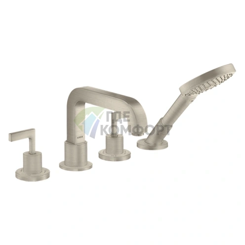 Стильный смеситель для ванны AX Citterio с изливом в цвете шлифованный никель (39454820) - фото 1