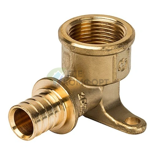 Stout Угольник настенный с креплением 20xRp 3/4 для труб из сшитого полиэтилена аксиальный - фото 1