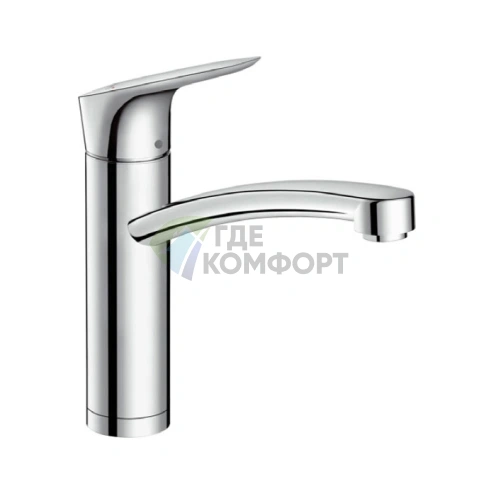 Кухонный смеситель Hansgrohe Logis M31: однорычажный, хром, для установки перед окном (71833000) - фото 1