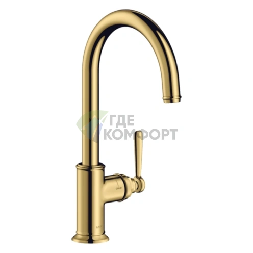 Однорычажный кухонный смеситель AX Montreux в полированном золоте (16580990) - фото 1