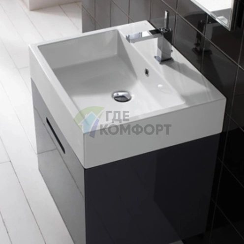 Раковина накладная GLOBO Stone 50x50 см, белая (SCQ51.BI*1) - фото 1