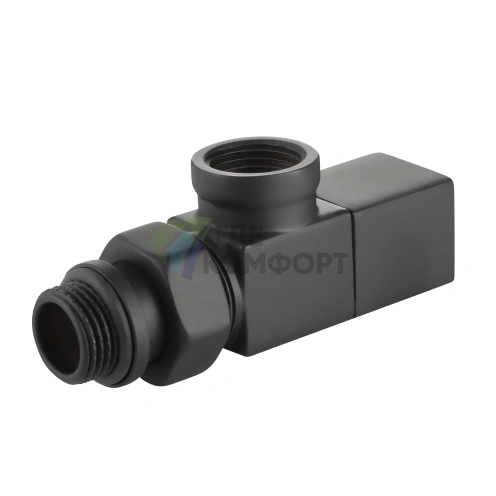 Набор дизайн-вентилей Royal Thermo CUBE 1/2 черный, RTE 56.0004, НС-1422573 - фото 6