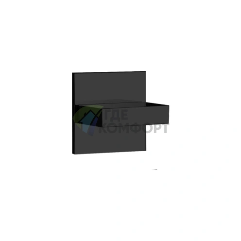 Встраиваемый запорный вентиль Gessi Rettangolo 3/4, черный (43264#299) - фото 1