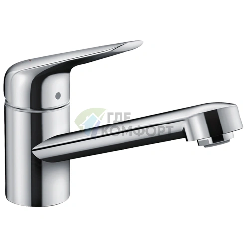 Кухонный смеситель Hansgrohe Focus M42 однорычажный с поворотным изливом, хром (71808000) - фото 1