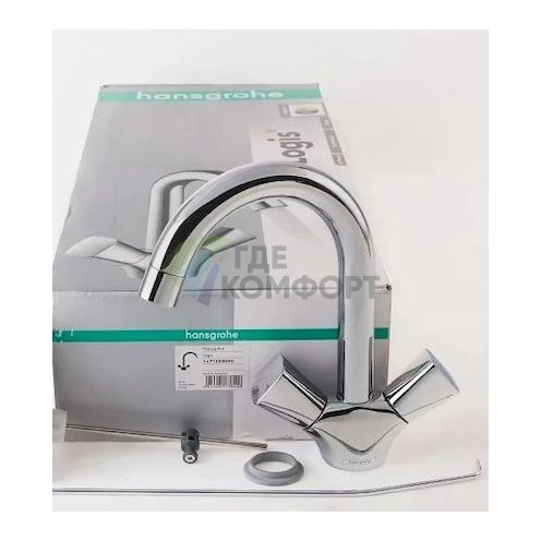 Стильный смеситель Hansgrohe Logis 71222000 для вашей раковины - фото 2