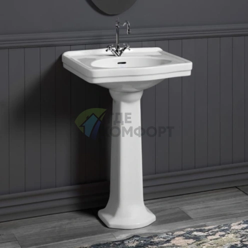 Раковина SIMAS Londra 58x45 см с отверстием под смеситель, белая - фото 1