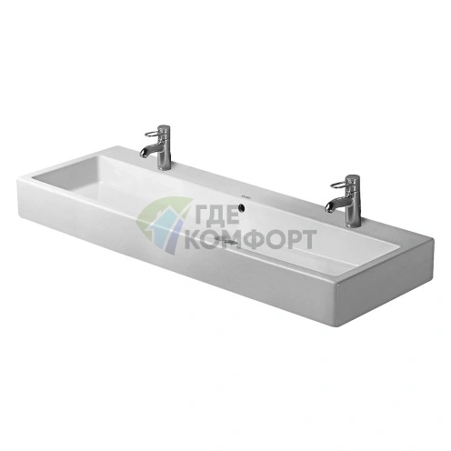 Раковина Duravit Vero для мебели с перел с 2 отв под смеситель 1000x470мм Цвет Белый - фото 1