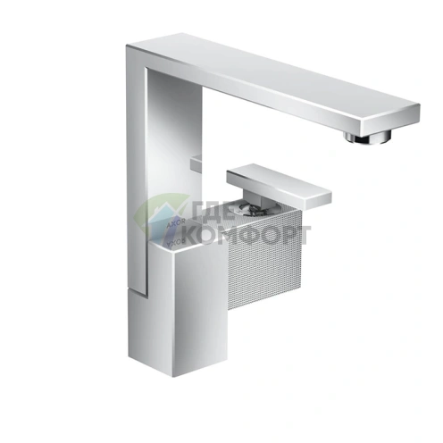 Смеситель для раковины AX Edge 190 мм с донным клапаном push-open и алмазной огранкой, хром (46021000) - фото 1
