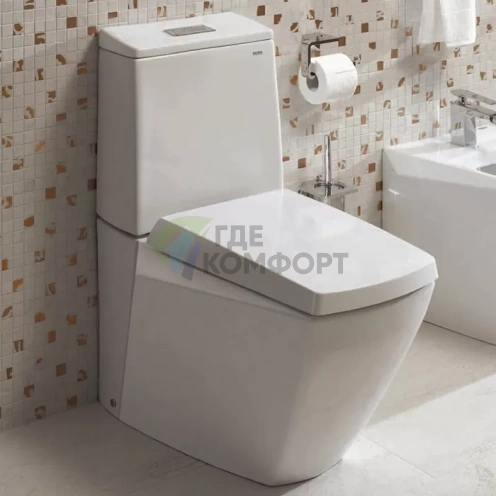 Унитаз-компакт TOTO Jewelhex CW680PB с бачком и сиденьем - фото 3