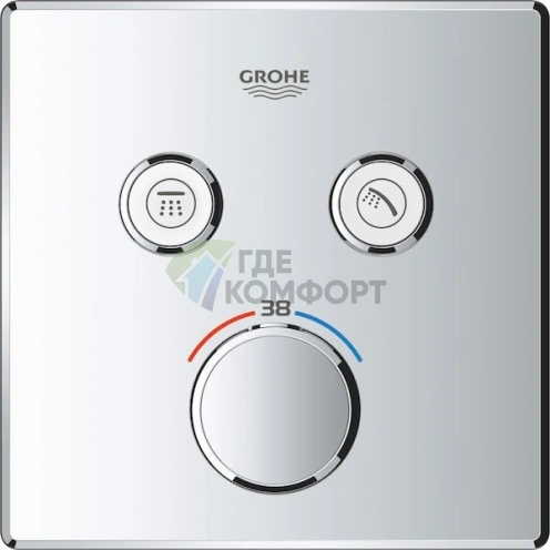 Термостатический смеситель Grohe Grohtherm SmartControl для ванны с душем - фото 3